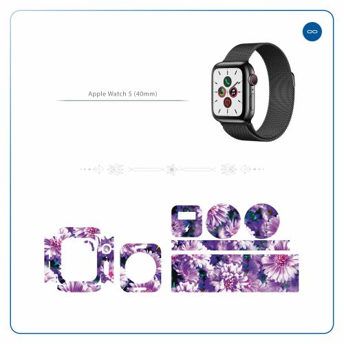 Apple_Watch 5 (40mm)_Purple_Flower_2